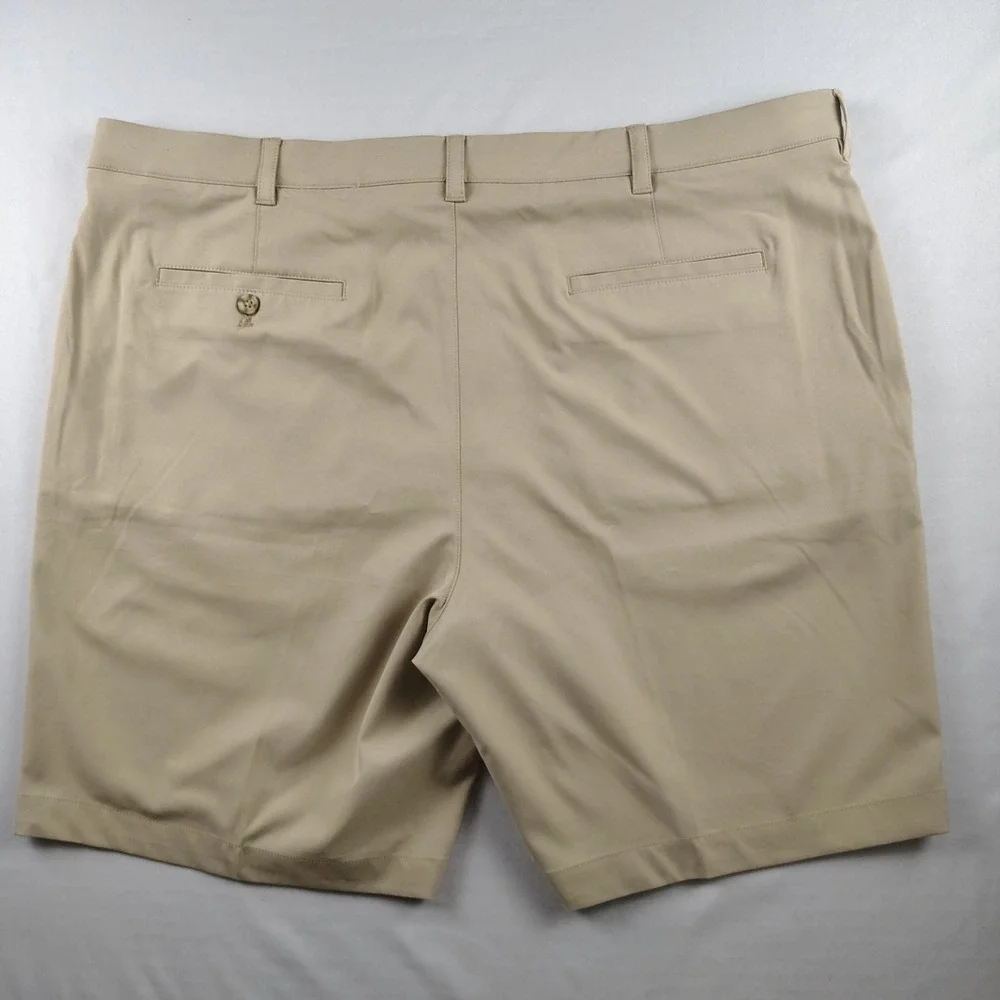 2-PGA TOUR Men's Golf Shorts Size 42 Blue Khaki Stretch Performance Flat Front